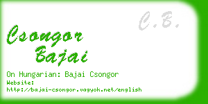 csongor bajai business card